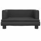 Preview: Hundebett Schwarz 60x40x30 cm Kunstleder