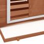 Preview: Hühnerstall Mokka und Weiß 150x96x110 cm Massivholz Tanne