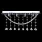 Preview: Weiße Deckenlampe mit funkelnden Glasperlen 8 x G9 29 cm