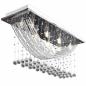Preview: Weiße Deckenlampe mit funkelnden Glasperlen 8 x G9 29 cm