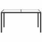 Preview: Gartentisch 150x90x75 cm Gehärtetes Glas Poly Rattan Schwarz
