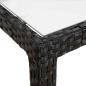 Preview: Gartentisch 150x90x75 cm Gehärtetes Glas Poly Rattan Schwarz