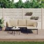 Preview: ARDEBO.de - 3-tlg. Garten-Lounge-Set mit Kissen Beige Poly Rattan