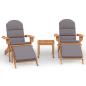Preview: 3-tlg. Garten-Lounge-Set Adirondack Massivholz Akazie
