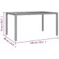 Preview: Gartentisch mit Holzplatte Schwarz Poly Rattan & Akazienholz