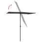 Preview: Sonnenschirm mit Aluminium-Mast 180x110 cm Anthrazit