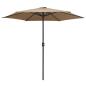 Preview: Sonnenschirm mit Aluminium-Mast 270x246 cm Taupe