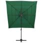 Preview: Sonnenschirm mit Aluminium-Mast 4-lagig Grün 250x250 cm