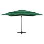 Preview: Sonnenschirm mit Aluminium-Mast 4-lagig Grün 250x250 cm