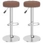 Preview: Barhocker 2 Stk. Braun Stoff