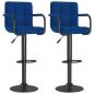 Preview: Barhocker 2 Stk. Blau Stoff