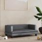 Preview: ARDEBO.de - Hundebett Dunkelgrau 80x45x30 cm Samt