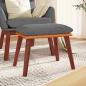 Preview: ARDEBO.de - Fußhocker Hellgrau 45x29,5x35 cm Stoff und Kunstleder