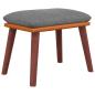 Preview: Fußhocker Hellgrau 45x29,5x35 cm Stoff und Kunstleder