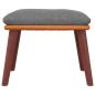 Preview: Fußhocker Hellgrau 45x29,5x35 cm Stoff und Kunstleder