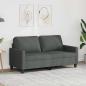 Preview: ARDEBO.de - 2-Sitzer-Sofa Dunkelgrau 140 cm Stoff