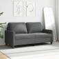 Preview: 2-Sitzer-Sofa Dunkelgrau 140 cm Stoff