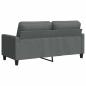 Preview: 2-Sitzer-Sofa Dunkelgrau 140 cm Stoff