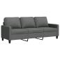 Preview: 3-Sitzer-Sofa Dunkelgrau 180 cm Stoff
