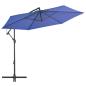 Preview: ARDEBO.de - Ampelschirm mit Aluminium-Mast 300 cm Blau