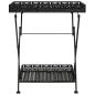 Preview: Beistelltisch Klappbar Vintage Metall 58 x 35 x 72 cm Schwarz