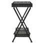 Preview: Beistelltisch Klappbar Vintage Metall 58 x 35 x 72 cm Schwarz