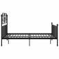 Preview: Bettgestell Schwarz Metall 140x200 cm