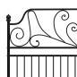 Preview: Bettgestell Schwarz Metall 140x200 cm