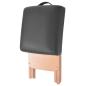 Preview: Massageliege 2-Zonen mit Hocker Klappbar 10 cm Sitz Schwarz