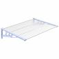 Preview: Türvordach Grau und Transparent 122x90 cm Polycarbonat