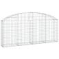 Preview: Gabione mit Hochbogen 200x30x80/100 cm Verzinktes Eisen