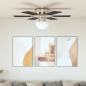 Preview: ARDEBO.de - Dekorativer Deckenventilator mit Leuchtmittel 82 cm Dunkelbraun