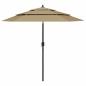 Preview: ARDEBO.de - Sonnenschirm mit Aluminium-Mast 3-lagig Taupe 2,5 m