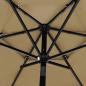 Preview: Sonnenschirm mit Aluminium-Mast 3-lagig Taupe 2,5 m