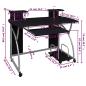 Preview: Computertisch Schwarz 110x52x88,5 cm Holzwerkstoff