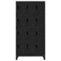 Preview: Schließfachschrank Schwarz 90x45x180 cm Stahl