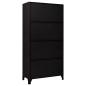Preview: Schließfachschrank Schwarz 90x45x180 cm Stahl