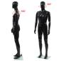 Preview: Männliche Schaufensterpuppe mit Glassockel Schwarz 185 cm