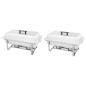 Preview: ARDEBO.de - Chafing Dish Set 2-tlg. Edelstahl