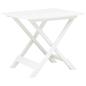 Preview: ARDEBO.de - Gartentisch Klappbar Weiß 79 x 72 x 70 cm Kunststoff