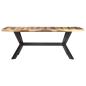Preview: Esstisch 200x100x75 cm Massivholz Honigfarben