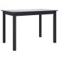 Preview: Esstisch Schwarz 114x71x75 cm Gummiholz Massiv