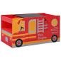 Preview: ARDEBO.de - 3-tlg. Kinder-Sitzgruppe Feuerwehrauto-Design Holz