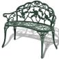 Preview: ARDEBO.de - Gartenbank 100 cm Aluminiumguss Grün