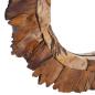 Preview: Wandspiegel 60 cm Teak Rund