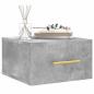 Preview: Wand-Nachttische 2 Stk. Betongrau 35x35x20 cm