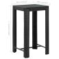 Preview: Garten-Bartisch Schwarz 60,5x60,5x110,5 cm Poly Rattan