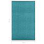 Preview: Fußmatte Waschbar Cyan 90x150 cm