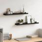 Preview: ARDEBO.de - Bilderleisten 2 Stk. Schwarz 60x9x3 cm MDF