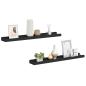 Preview: Bilderleisten 2 Stk. Schwarz 60x9x3 cm MDF
